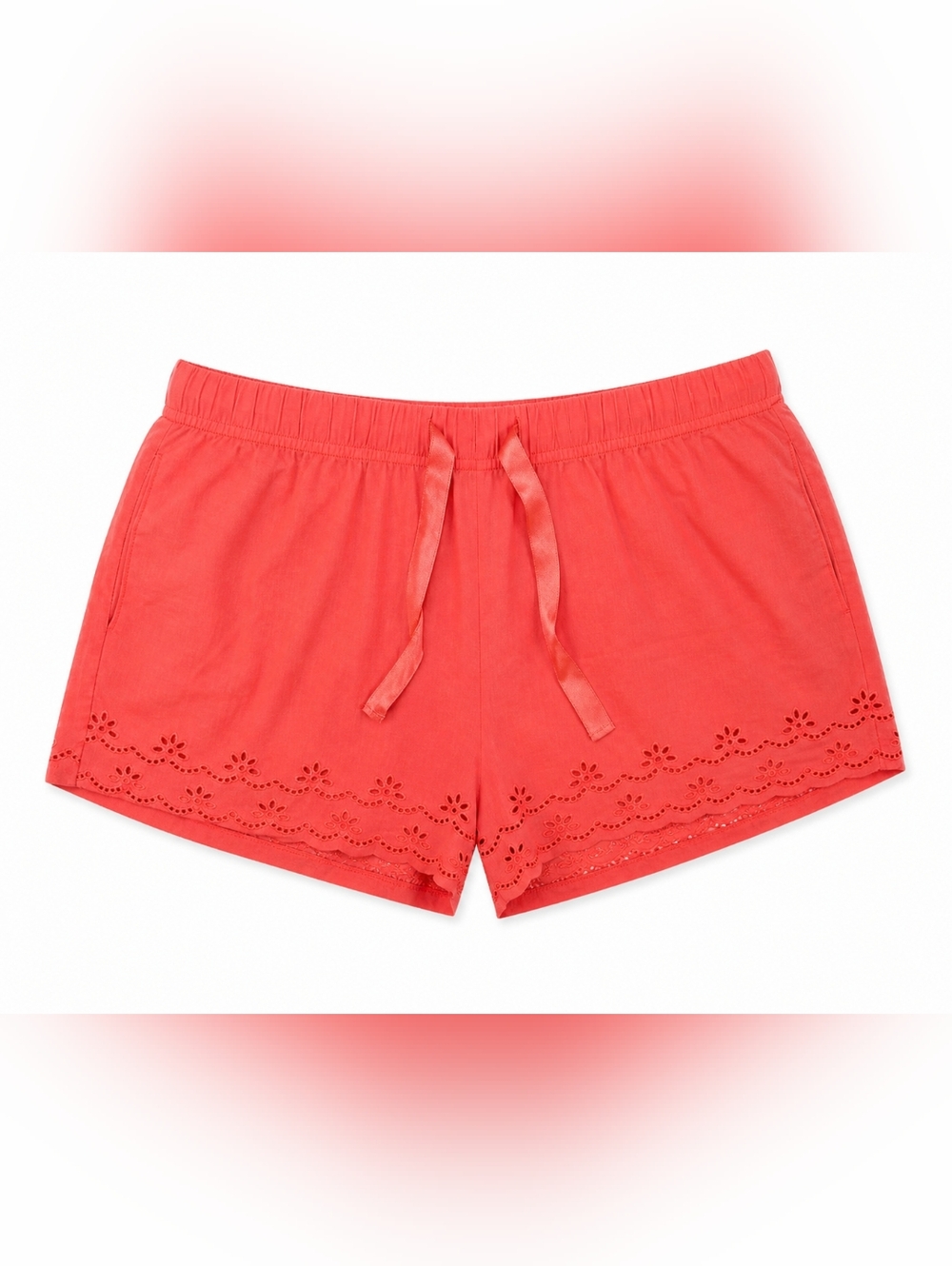 Old Navy Coral Eyelet Boxer‎ Shorts Sleepwear Lounge PJ Bright Casual Large